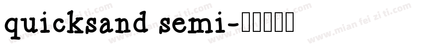quicksand semi字体转换